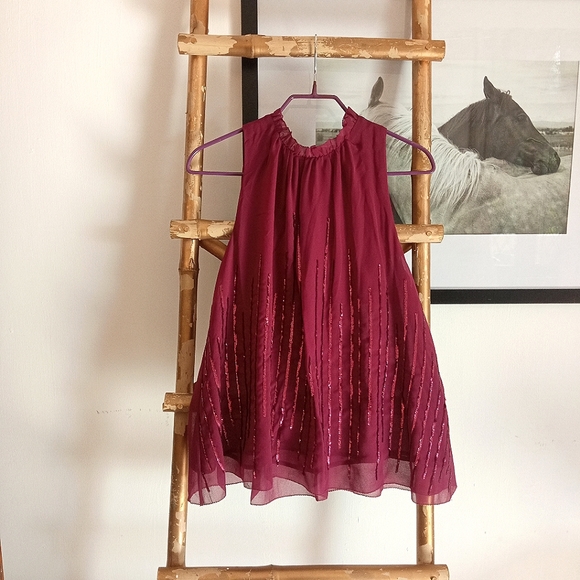 Sequin Flowy Magenta Top - Picture 8 of 16